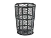 Rcp SBR52EBK Steel Street Basket Waste Receptacle Round Steel 48 gal Black
