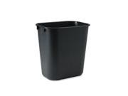 Rcp 295500BK Soft Molded Plastic Wastebasket Rectangular 3 1 2 gal Black