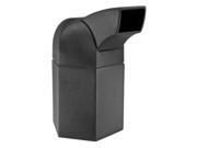 Commercial Zone 73800199 45 Gallon Hex Waste Container with Drive Through Lid Black