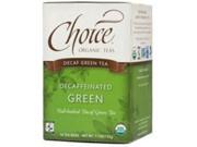 Choice Organic Teas 1113117 Decaffeinated Green 16 Tea Bags 1.1 oz 32 g Case of 6 16 Bag