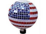 Very Cool Stuff Mosaic Glass Stars And Stripes Gazing Globe Red white blue 10 Inch