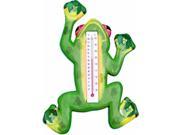 Songbird Essentials Climbing Green Frog Small Window Thermometer