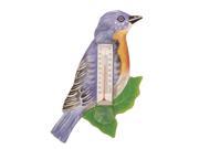 Songbird Essentials Bluebird on Branch Small Window Thermometer