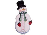 Songbird Essentials Holiday Snowman with Scarf Small Window Thermometer