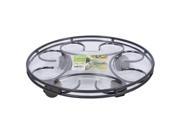 Plastec Products 14in. Slate Deluxe Saucer Caddy SC14SL Pack of 6