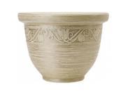 Myers itml akro Mils ZEA12001P53 12 in. Champagne White Glaze Resin Pottery Planter Pack of 6
