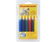 Sakura Hobby Craft 245128 3 D Crystal Lacquer Color Pens 6 Pkg Primary