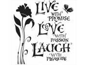 Crafters Workshop TCW6X6 467 Crafters Workshop Template 6 in. X6 in. Live Love Laugh