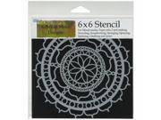 Crafters Workshop TCW6X6 461 Crafters Workshop Template 6 in. X6 in. Rosetta