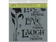 Crafters Workshop TCW 467 Crafters Workshop Template 12 in. X12 in. Live Love Laugh