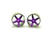 Redcat Racing 06024pl Chrome Rear 5 Spoke Purple Anodized Wheels For All Redcat Racing Vehicles