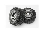 Traxxas Canyon At Tires Geode Chrome Wheels Assembled TRA5673
