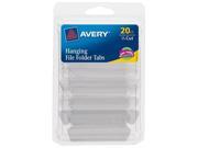 Avery 06727 20 Count .2 Cut Clear Hanging File Tabs Pack of 6