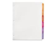 Ready Index Customizable Table of Contents Multicolor Dividers 6 Tab Letter