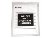 C Line Products Inc. 179 80911 Shop Ticket Holders Welded Vinyl 8 plus X 11 50 Bx