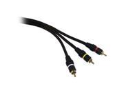 CableWholesale 10R2 03125 High Quality RCA Audio Video Cable 3 RCA Male Gold plated Connectors 25 foot