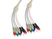 CableWholesale 10V2 13106 RCA Component Video With Audio Cable 3 RCA Male RGB and 2 RCA Male Audio 6 foot