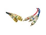 CableWholesale 10V2 25206 High Quality Component Video RCA to BNC Component Conversion Cable 3 RCA Male to 3 BNC Male 6 foot