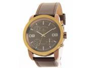 Croton SP399190BRBR Mens Brown Leather Chronograph Casual Watch
