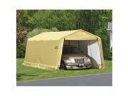 ShelterLogic 62680 10X20 Auto Shelter 1 .38 in. 5 Rib Peak Style Frame Sandstone Cover
