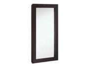 Design House 541326 Ventura Single Door Medicine Cabinet Mirror 16 x 30 in. Espresso Finish