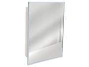 Zenith Products 16in. X 20in. Stainless Steel Mirror Medicine Cabinet X4311