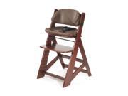Keekaroo 0055215KR 0001 Height Right KIDS Chair Mahogany with Chocolate Comfort Cushions
