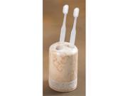 EVCO International 74629 Champagne Marble Spa Hand Carved Tooth Brush Holder