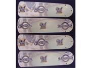 Ceiling Fan Designers 42SET MLB MIL MLB Milwaukee Brewers Baseball 42 In. Ceiling Fan Blades OnLY
