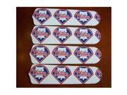 Ceiling Fan Designers 42SET MLB PHI MLB Philadelphia Phillies Baseball 42 In. Ceiling Fan BladeS ONLY