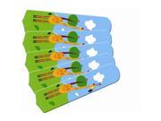 Ceiling Fan Designers 52SET IMA KHTG Kids Hangin Tall Giraffe 52 In. Ceiling Fan Blades Only