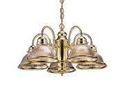 Design House 500546 Millbridge 5 Light Chandelier Polished Brass Finish 500546