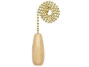 Westinghouse Lighting 7708700 Light Fixture Pull Chain With Wooden Handle