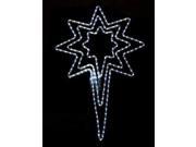 Queens of Christmas LED BSTR PW 32 LED BSTR PW 32 32 Bethlehem Star Memory Controller alternates fades or burns steady hanging ring included.