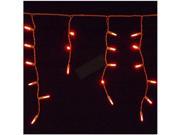 Reinders 88607 R M5mm ICICLE Holiday Creations 70 LED Christmas Light String Orange