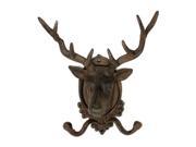 IWGAC 0170S 01648 Cast Iron Elk Deer Head Wall Hook