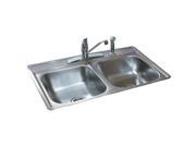 Franke Kindred 6.5in. Stainless Steel Satin Finish Double Bowl Topmount Sink FDS6