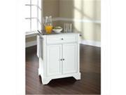 Crosley Furniture KF30022BWH LaFayette Stainless Steel Top Portable Kitchen Island in White Finish