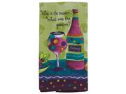 Kay Dee Designs R1020 Wine Is The Answer What Was The Question Kitchen Terry Tow Pack of 6