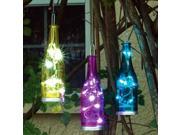 Smart Solar 83006 3 Fiesta Hanging Glass Bottle 3 pack with Embossed Effect LED Lights