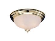 Design House 502153 2 Light Ceiling Mount Polished Brass Finish 502153