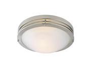 Design House 503284 Alabaster 2 Light Ceiling Mount Satin Nickel Finish 503284