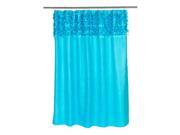 Carnation Home Fashions FSCL JAS 88 Jasmine Fabric Shower Curtain in Cyan Blue