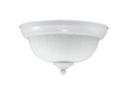 Efficient Lighting EL 805 123 W Classical Flushmount Powder Coated White Finish with Alabaster Glass Energy Star Qualified