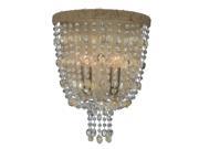 Crystorama Lighting 262 BS Eva 2 Light Sconce in Burnished Silver