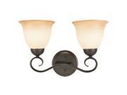 Design House 512640 Cameron 2 Light Wall Sconce Oil Rubbed Bronze Finish 512640
