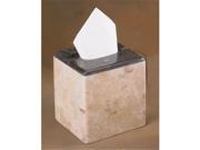 EVCO International 74627 Champagne Marble Inverary Banded Tissue Box Holder