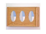 Wooden Mallet GBW11 3LO Three Pocket Glove and Tissue Box Holder in Light Oak Oval