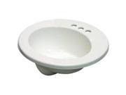 Premier 22100 Lavatory Sink Drop In Cultured Marble Round