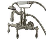 Kingston Brass Cc1007T8 Clawfoot Tub Filler With Hand Shower Brushed Nickel Finish